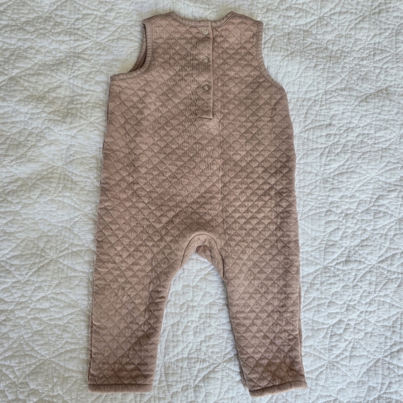 Pehr One Piece Quilted Cozy Romper - Pale Pink 6-12 Months - Picture 6 of 8